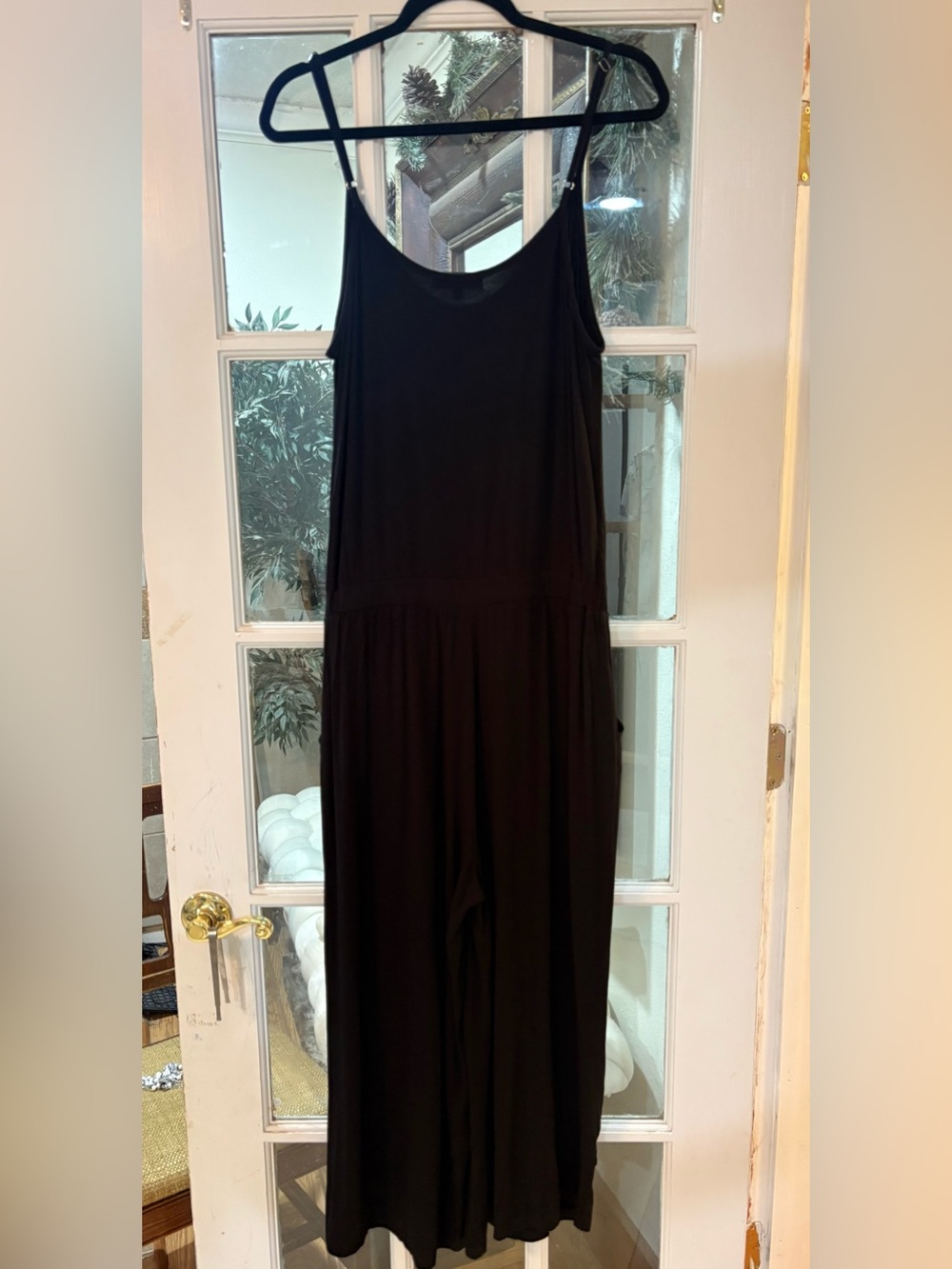 Michael Stars Black Wide-Leg Jumpsuit | Medium | Adjustable Straps | Soft Stretc - Picture 4 of 9
